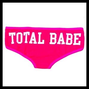 💕ⓅⒾⓃⓀ ⓋⓈ RARE/HTF “TOTAL FOX TOTAL BABE” Extra Low Rise Hipster Panties ✨NWT💕